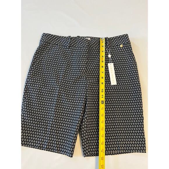 NWT Trina Turk Gemometric Bermuda Shorts Women 8 Chic Career Vacation Black - Picture 4 of 15